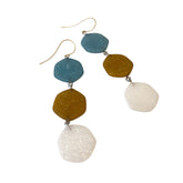white sand blue earrings
