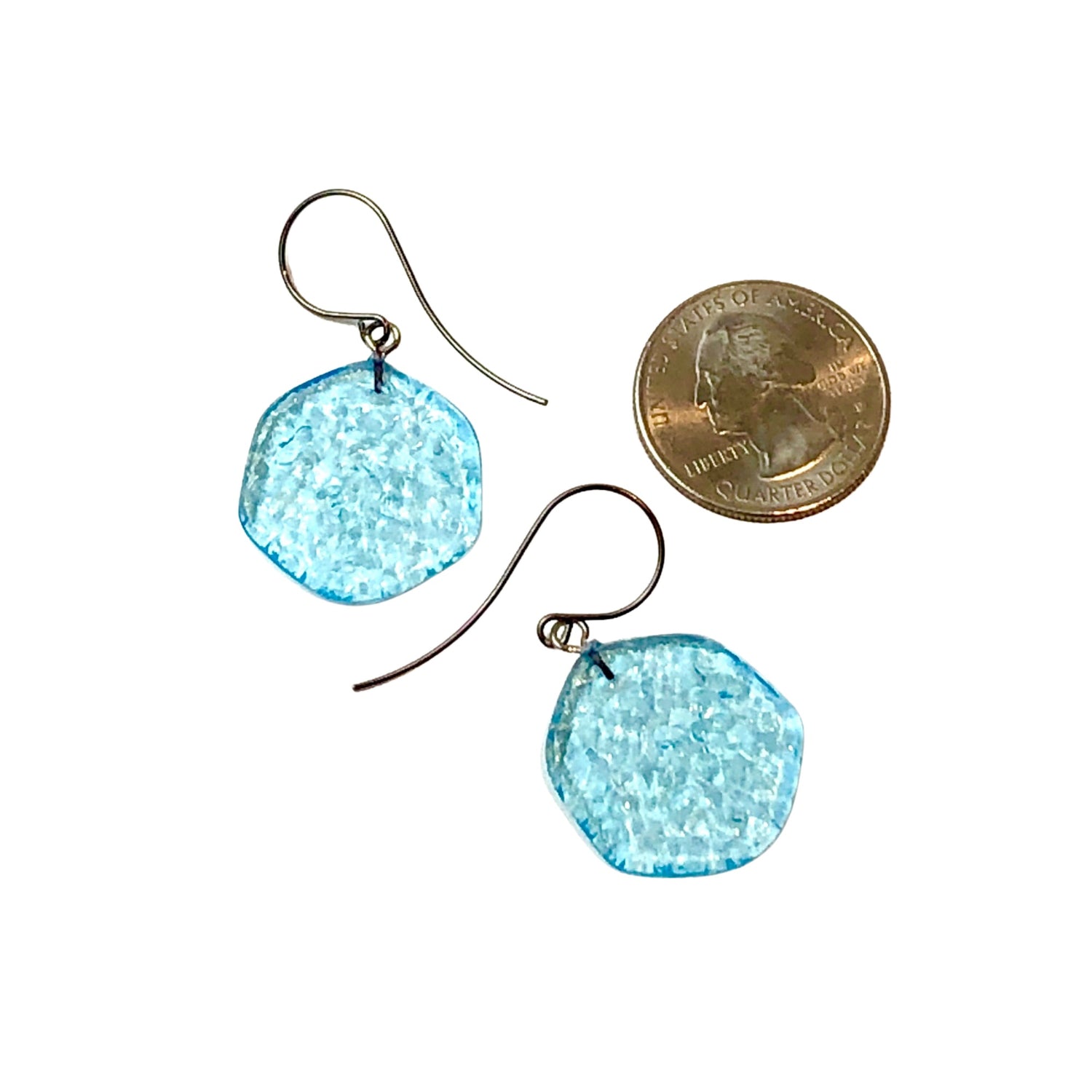 Turquoise Ice Chip Drop Earrings