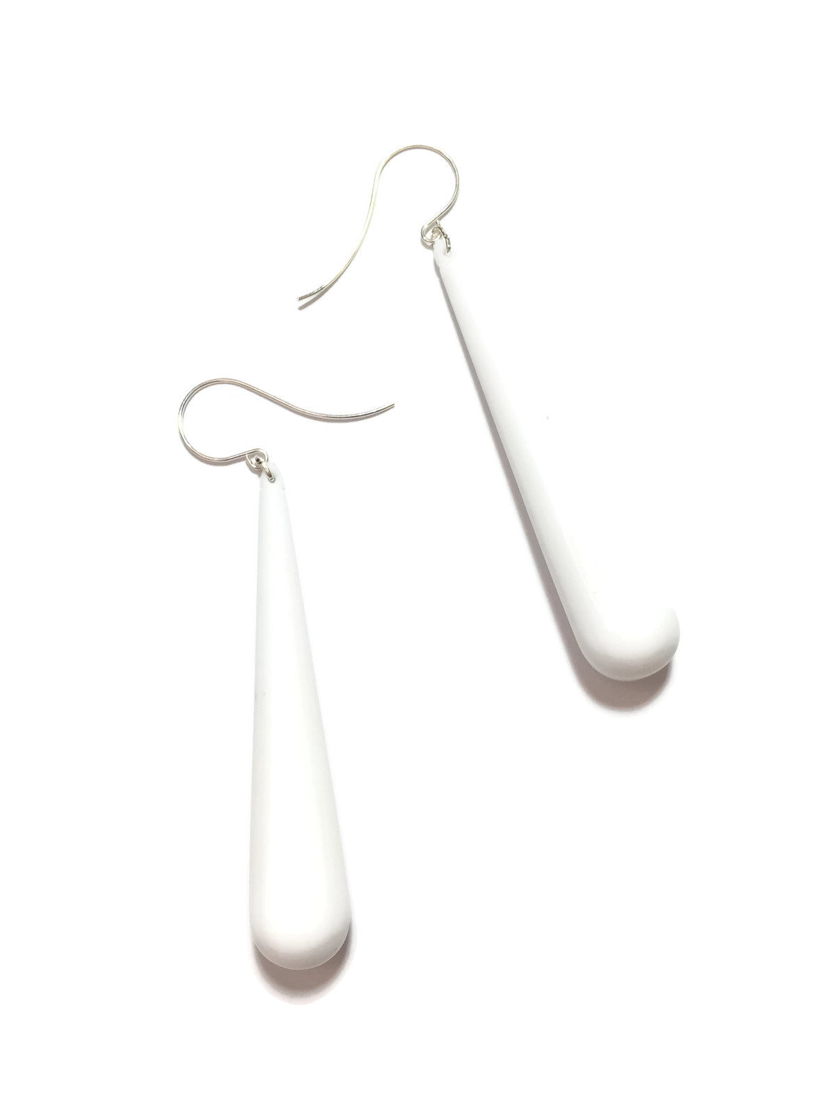 bright white earrings