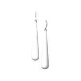 white teardrop earrings