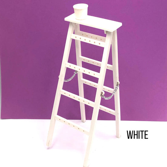 white ladder earring rack