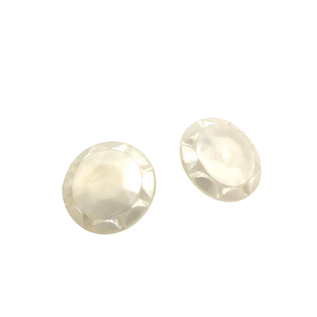 Pearl White Sunburst Stud Earrings