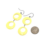 yellow circle earrings