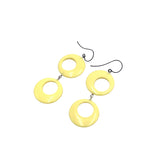 yellow geometric earrings