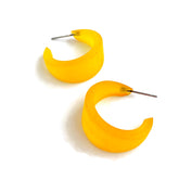 dark yellow hoop earrings